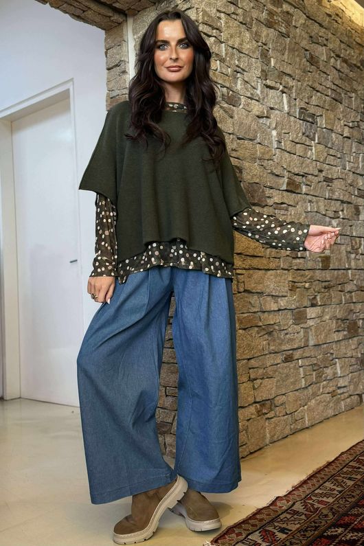 Bobby Mesh Layering Top Terrazzo Spot Khaki